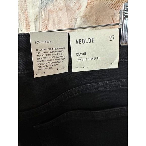 Agolde Devon Low Rise Stacked Stovepipe Jeans Size 27 - Picture 8 of 10